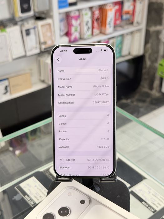 КАПАРИРАН!Apple iPhone 17 Pro 512GB Silver