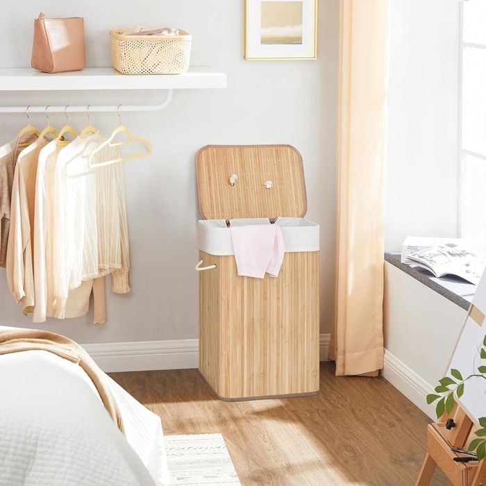 Кош за пране, бамбук, 72L SONGMICS