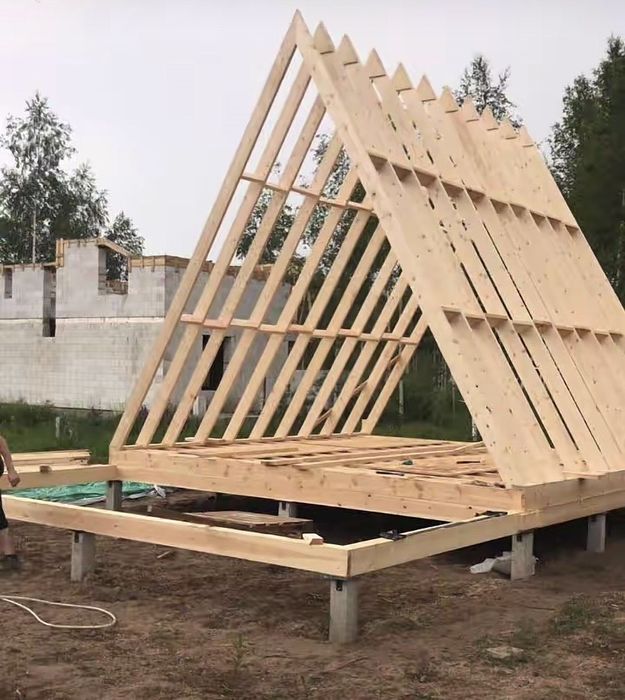 A-frame каркасное домостроение