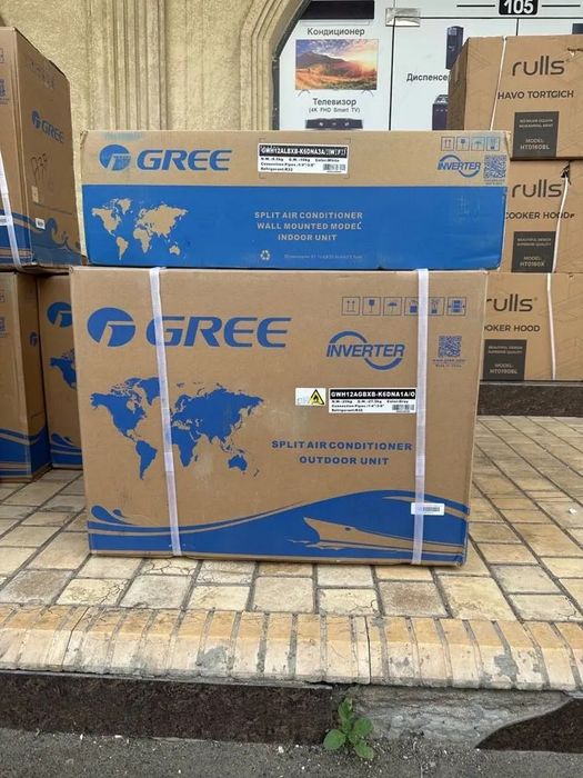 кондиционер gree 12 инверторный Бесплатная доставка по складской цене