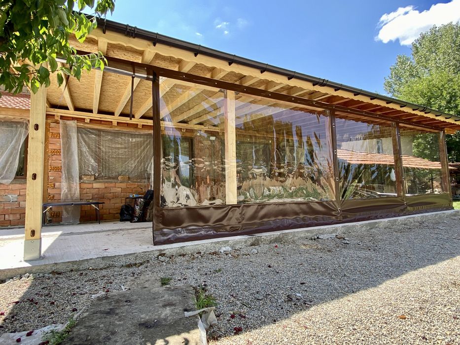 Ветроупорни завеси найлони ветробрани тенти шатри барбекю ПВЦ винил