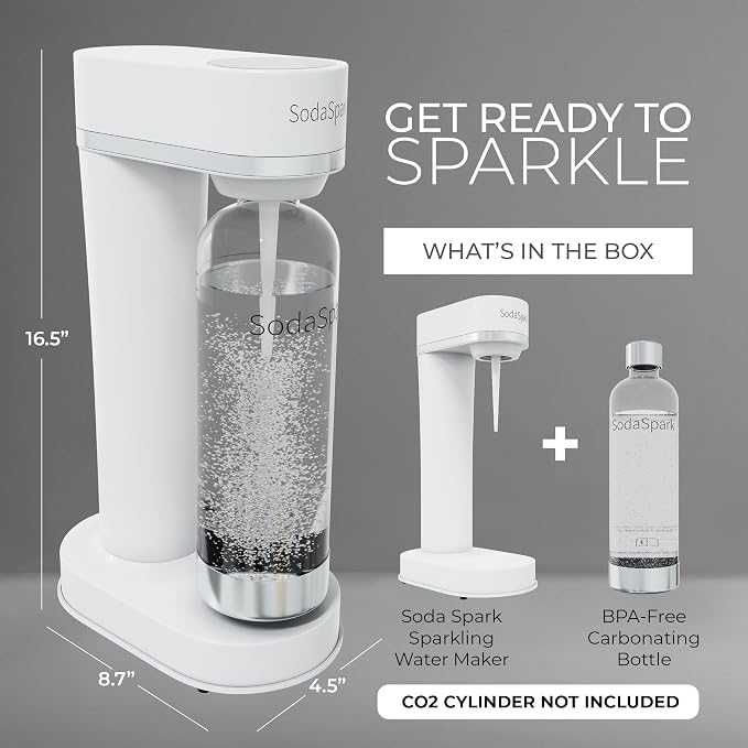 Soda Spark Машина за газирана вода с 1л бутилка за многократна употреба