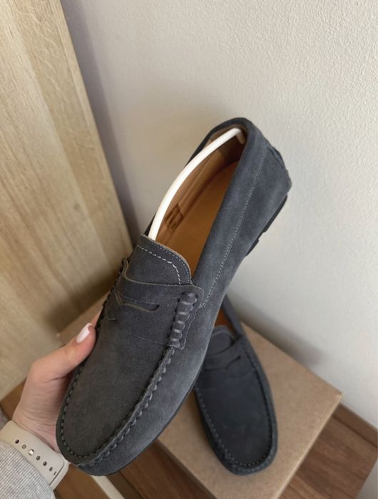 Mocasini Denis din piele intoarsa, barbati, marimea 41