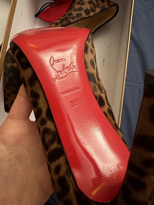 Christian Louboutin Pigalle 100 Pony Calfskin Animal Print 39.5