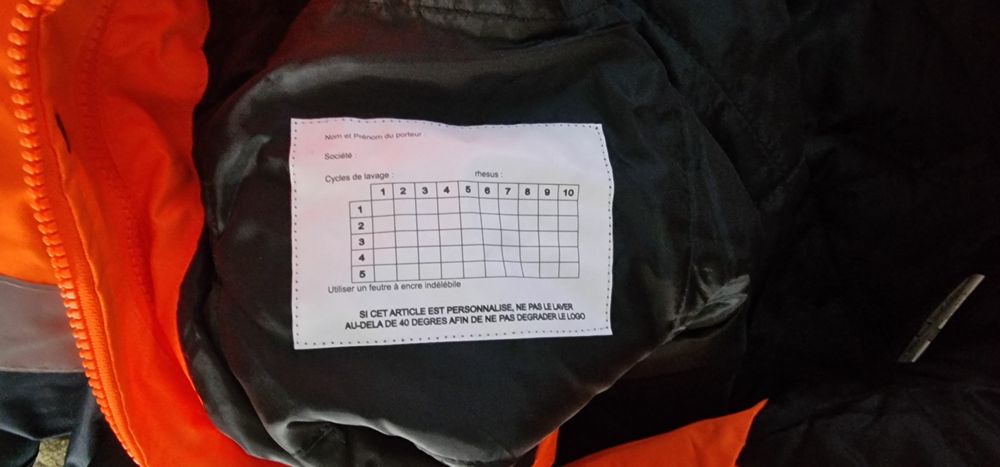 Geaca/Parka de munca GISS, portocalie,  marime L