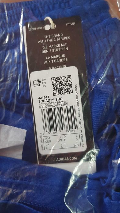 2 x Pantaloni Scurti Adidas SQUAD 21 albastri noi M si L