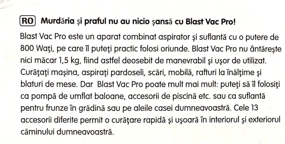 Aspirator portabil  nou,