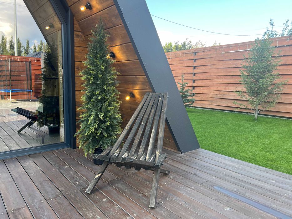 Дом в стиле A-frame (приватная територия)