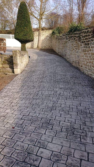 Beton amprentat dezactivat