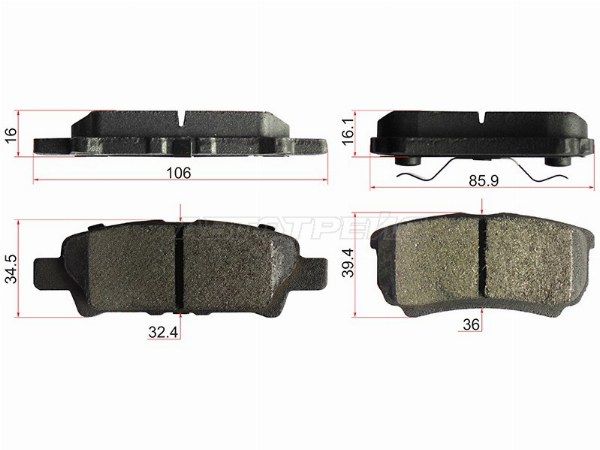 Колодки тормозные Mitsubishi Galant