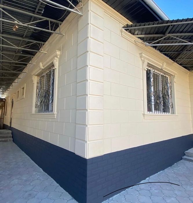 Травертин термопанель фасад