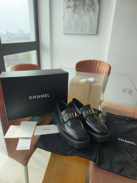 Pantofi Chanel 37.5, piele naturala vițel, autentici