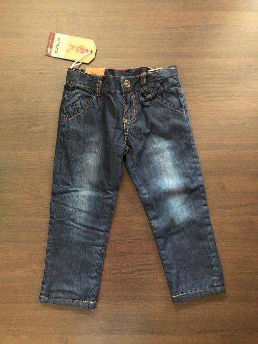 Нови Ватирани детски дънки, р-р 2-3г