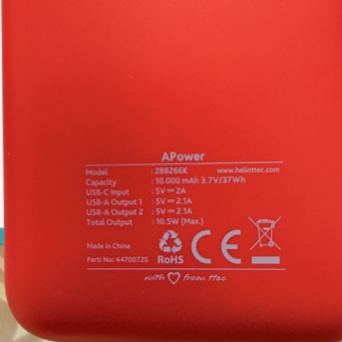 Power Bank TTEC APower A1 – 10 000 mAh (нов)
