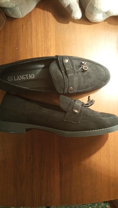 Туфли замшевые черные