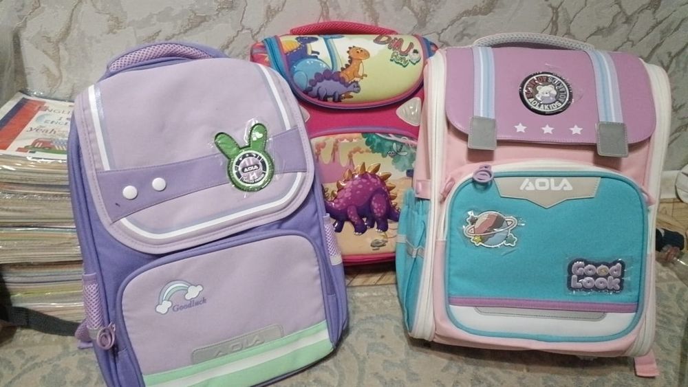 Школьный сумки, тетрады.