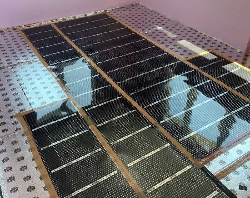 Инфрачерено фолио Warmcoin 180Вт/м2, ширина 100 см, Отопление подово.