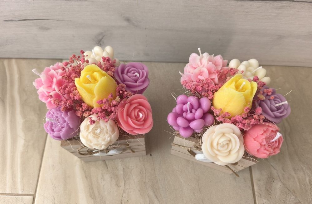 Букети от соев восък по желание на клиента