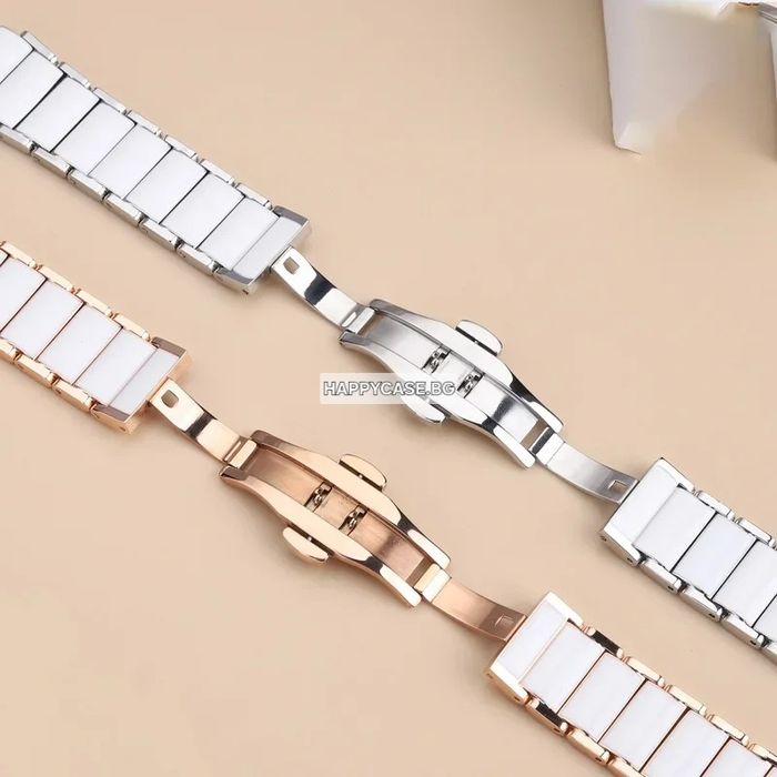 18 mm CERAMIC STEEL Керамична каишка верижка за Huawei Watch GT6 41 / GT5 Pro 42 / GT5 41 / GT4 41 / Watch 5 42 mm