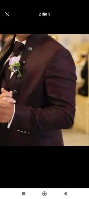 Costum vișiniu purtat o singura data