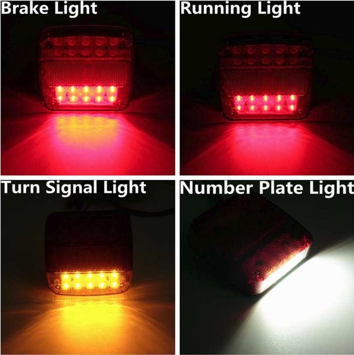 Бежични диодни стопове с магнит за ремарке / каравана / платформа