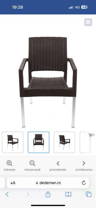 Scaune ratan metalic