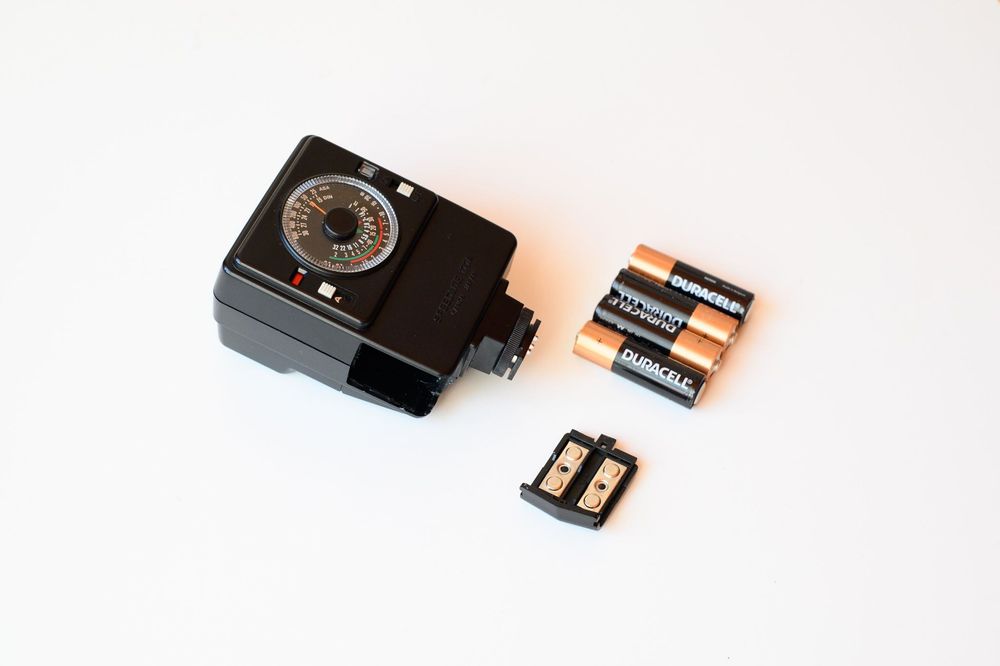 Bliț/Flash Canon Speedlite 177A pentru Canon AE-1 A-1 cu husă de piele în cutie originală