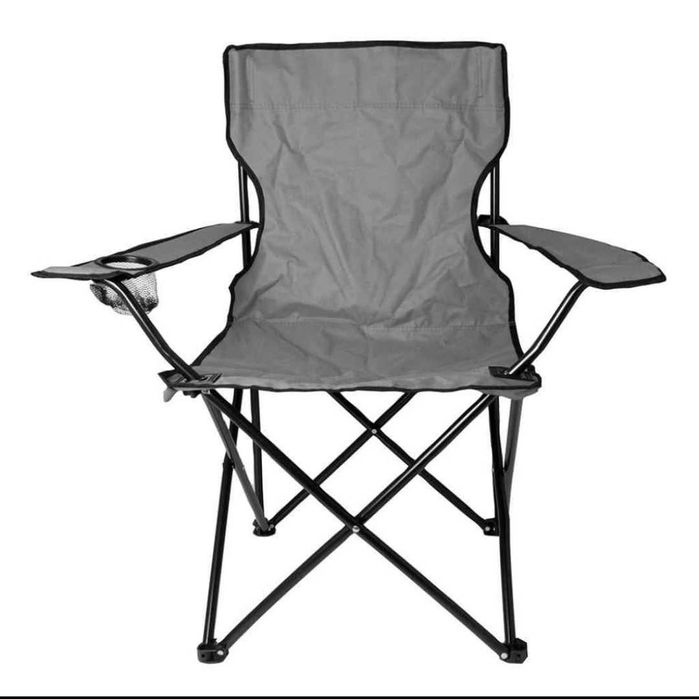 Сгъваем къмпинг стол, Рибарски стол устойчив на атмосферни влияния, поставка за чаша, калъф за носене