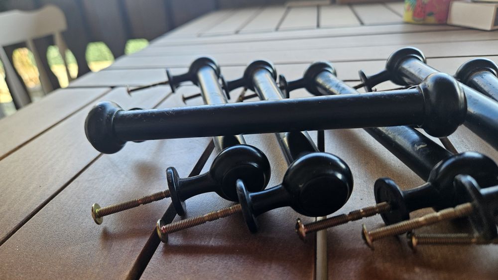 Дръжки за мебели - метални, комплект 6 големи и 13 малки + винтове