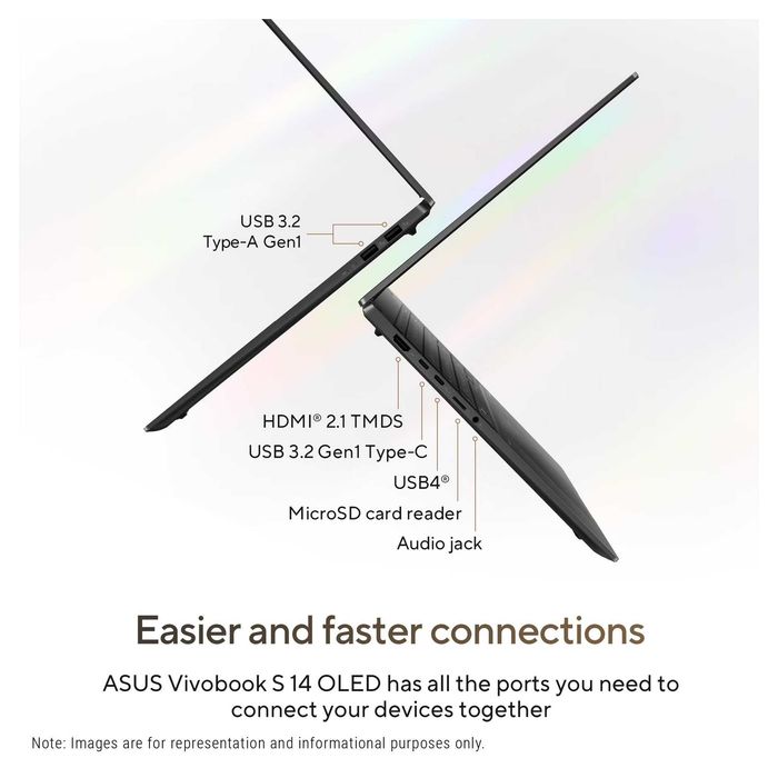 ASUS Vivobook S 14.0" OLED  Intel Core Ultra 7-258V 32GB LPDDR5x 1TB