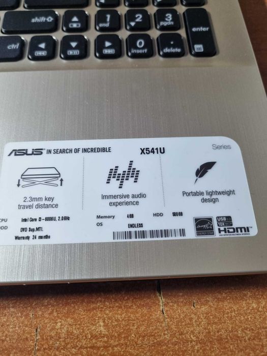 Vand Laptop Asus X541U