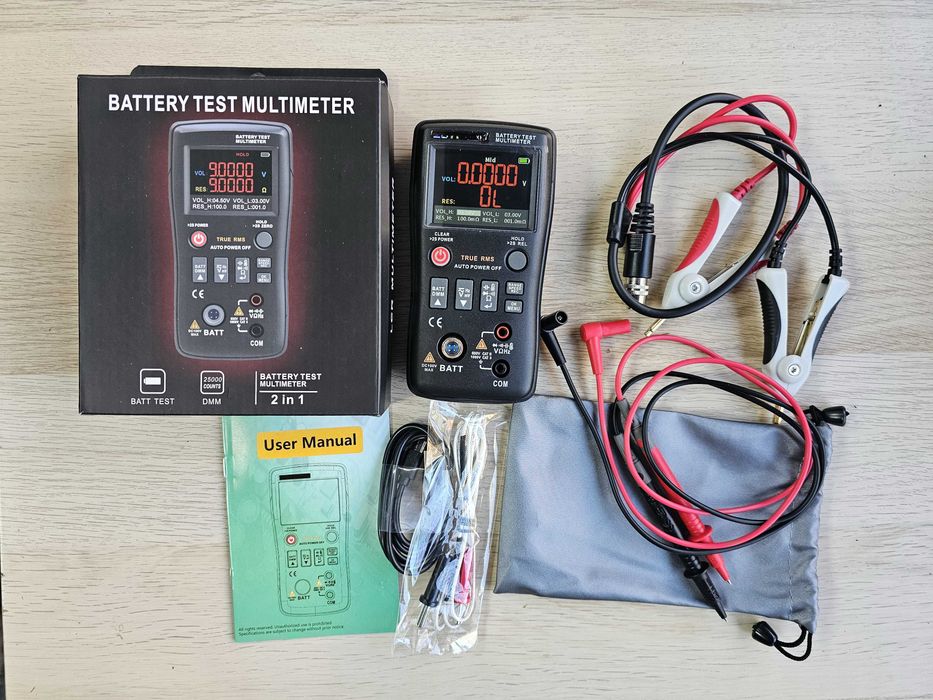 Прецизен тестер на вътрешно съпротивление на акумулатори + мултицет