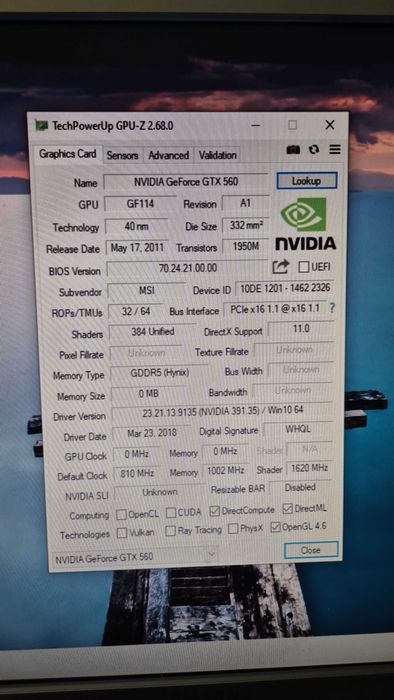 Placa video GTX 560 MSI cyclon 1GB