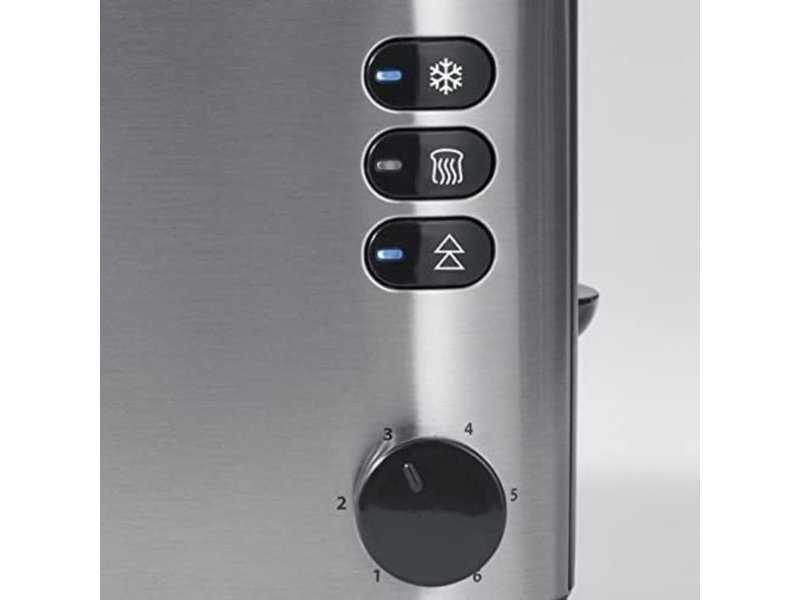 Тостер с 2 слота за Филии Severin AT 2509 - 1400W, Инокс/Черен