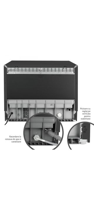Mașină de spălat vase compactă Turbionaire AVA 6 Black TPDSAVA6CTB