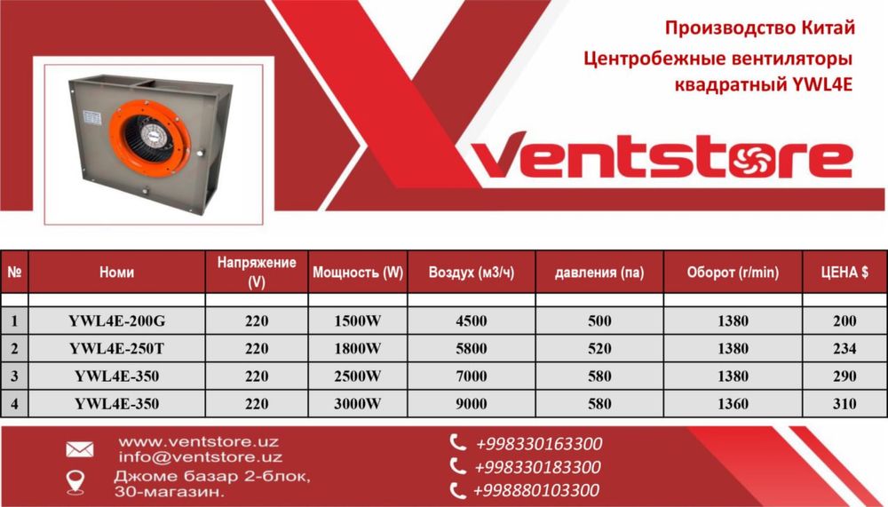 Центробежный вентилятор DF / YWL4E / CF-11 220V – саноат учун