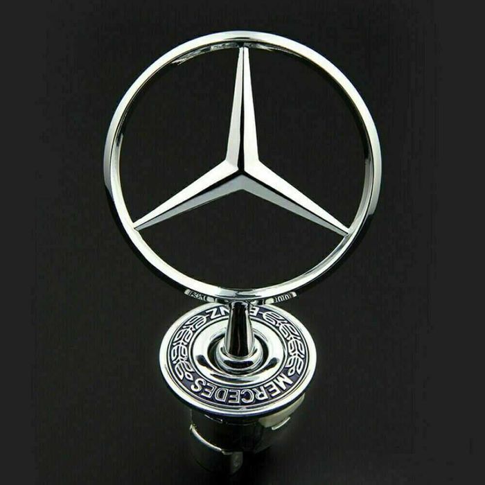 Емблема преден капак Mercedes 44мм Мерцедес мерник,лого метална