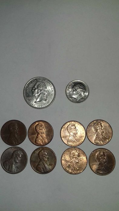 Monede Quarter 1/4 Dollar Colorado-One Dime-One Cent