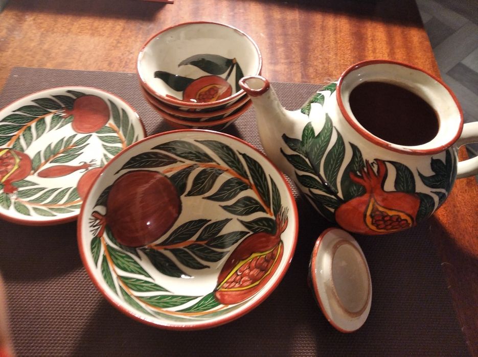 чайный сервиз,,,гранат,,