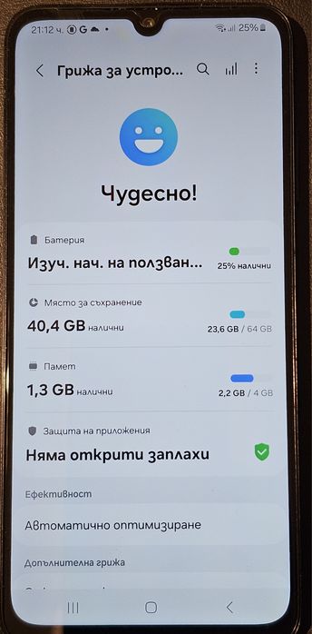Продавам Samsung А05S с две сим карти с леки следи от употреба