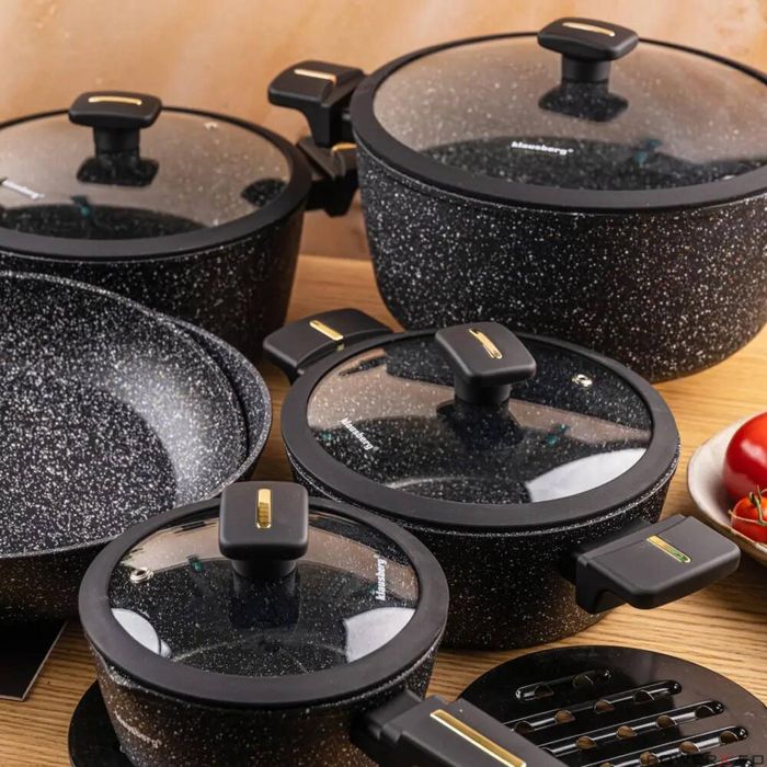 Set de oale din aluminiu turnat cu strat antiaderent din marmura,