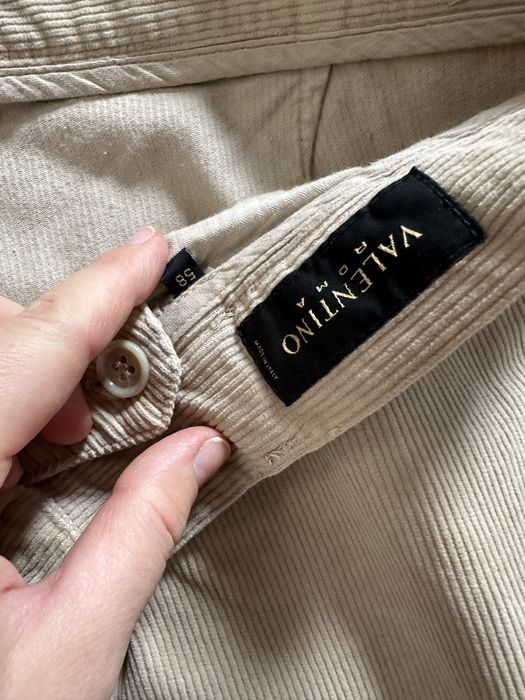 Pantaloni raiati bej VALENTINO