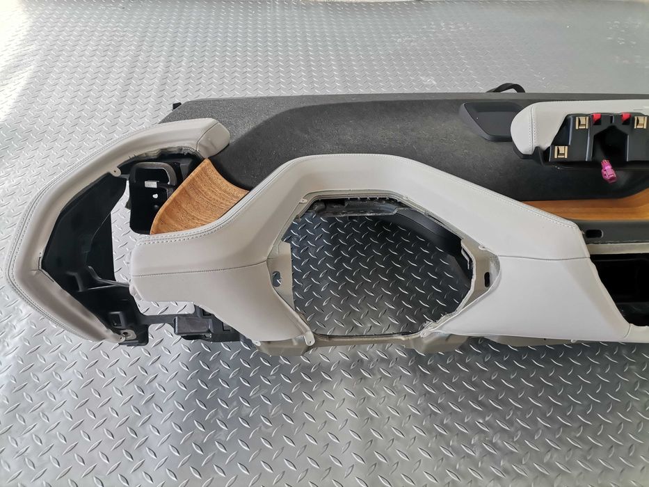 Отлично Табло BMW I3 I3s I01 Lci Бяла Кожа + Дърво