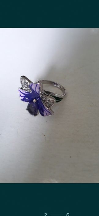 Дамски пръстен размер 5, с щамп 925.