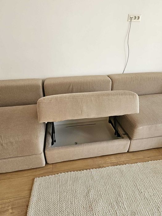 Canapea coltar moderna Ikea - sezlong dreapta -cu spatii de depozitare