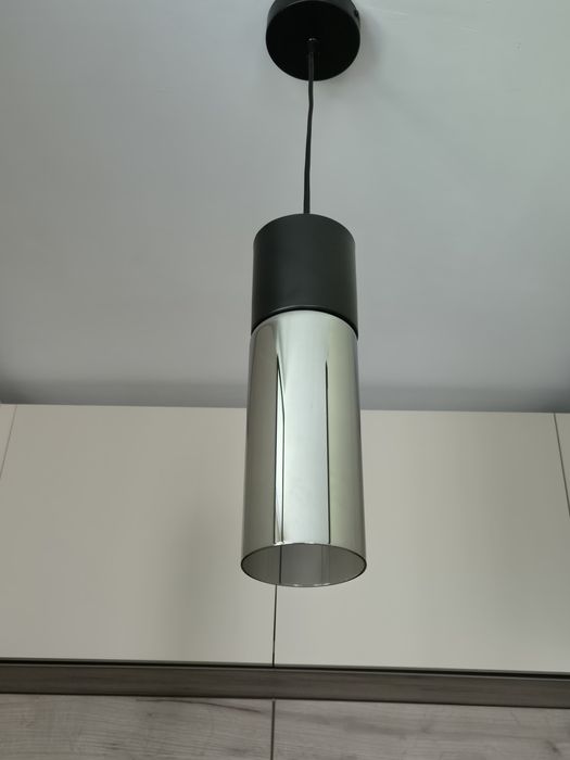 Пендел Annika 4xE27, черен/опушено стъкло