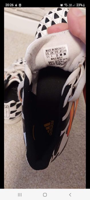 Adidasi adidas nitrocharge 3.0 fotbal marimea 32 33 cu 20.5 cm