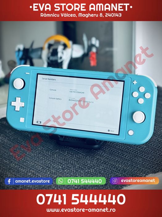 Consola Gaming Portabila NINTENDO Switch Lite Turquoise 32GB HDH-001