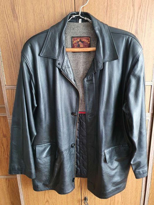 Haina piele XXL, pentru barbati