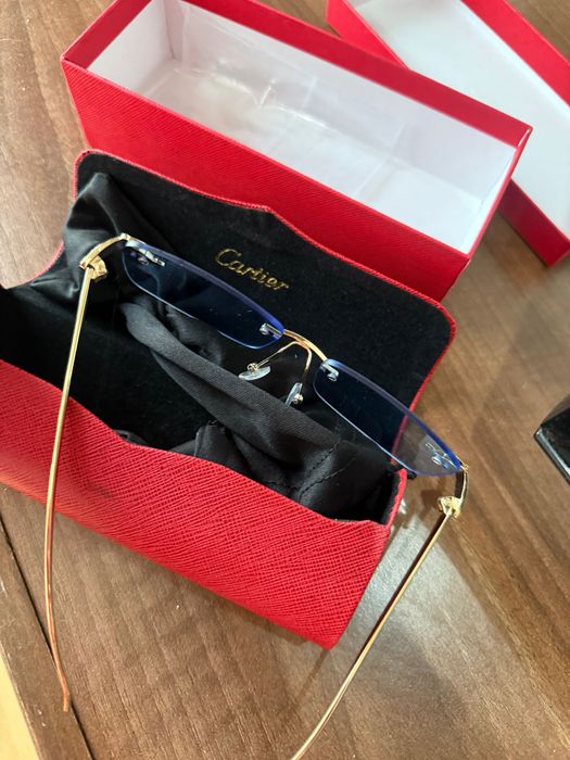 Ochelari cartier albastru auriu